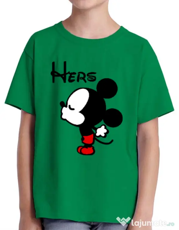 Tricou ADLER copil Hers Mickey Verde mediu