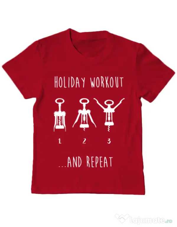 Tricou ADLER copil Holiday workout Rosu