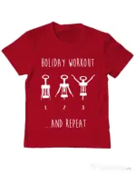Tricou ADLER copil Holiday workout Rosu