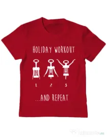 Tricou ADLER copil Holiday workout Rosu