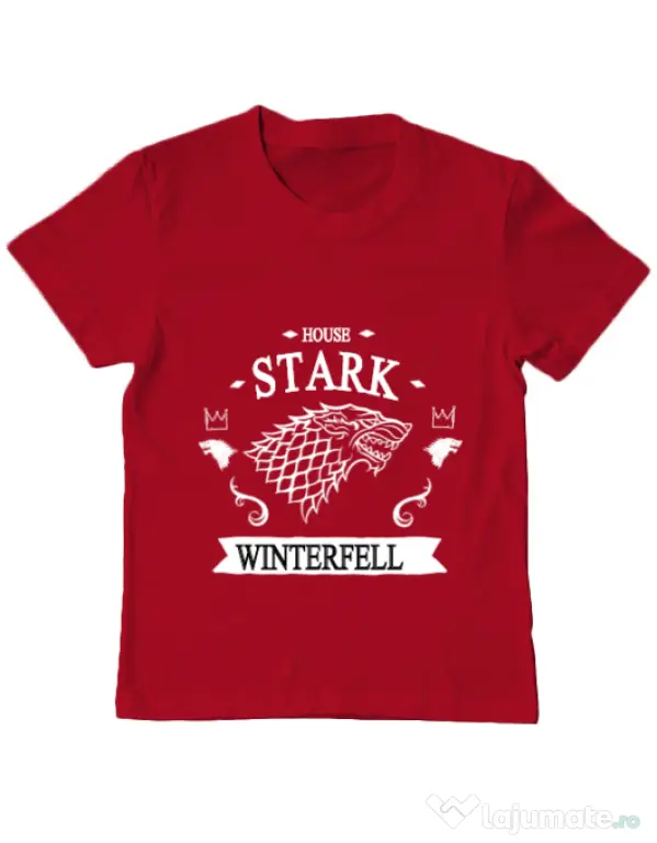Tricou ADLER copil House Stark Rosu