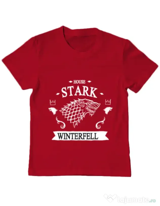 Tricou ADLER copil House Stark Rosu