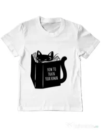 Tricou ADLER copil How to train your human Alb