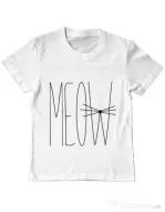 Tricou ADLER copil I am a cat Alb