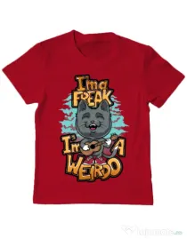 Tricou ADLER copil I am a freak Rosu