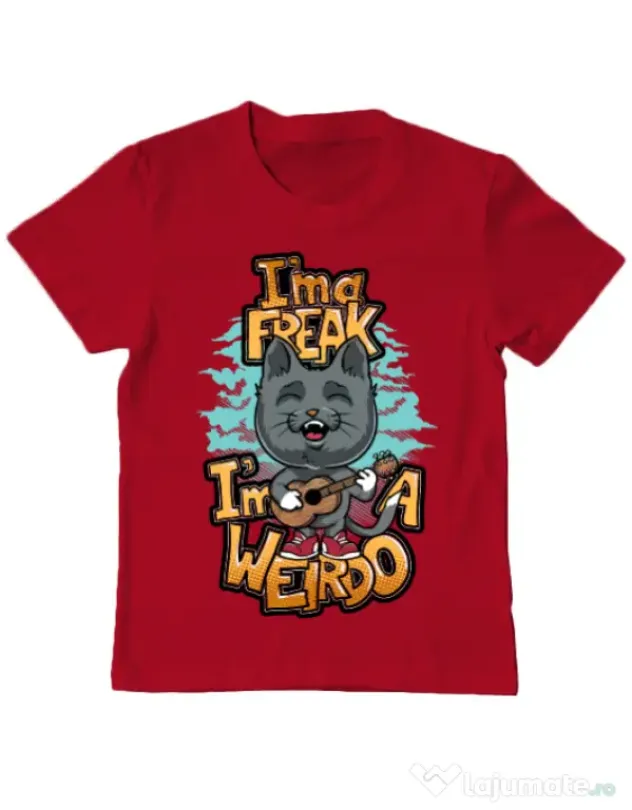 Tricou ADLER copil I am a freak Rosu