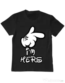 Tricou ADLER copil I am hers Negru
