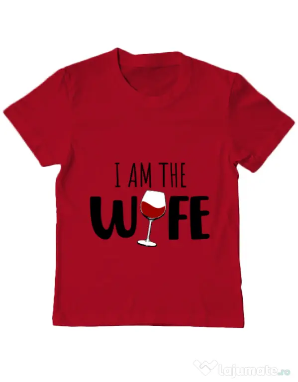 Tricou ADLER copil I am the wife Rosu