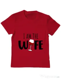 Tricou ADLER copil I am the wife Rosu