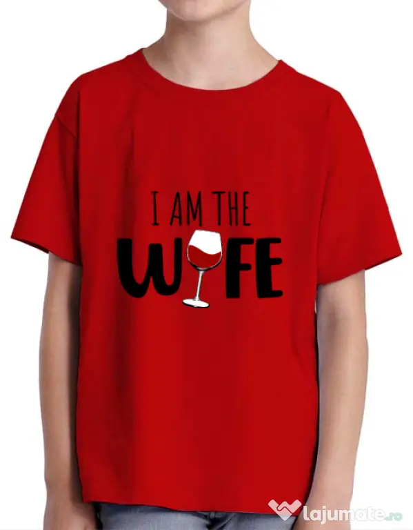 Tricou ADLER copil I am the wife Rosu