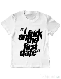 Tricou ADLER copil I fuck on the first date Alb