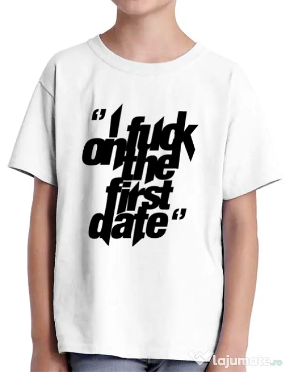 Tricou ADLER copil I fuck on the first date Alb