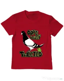 Tricou ADLER copil I just tweeted Rosu