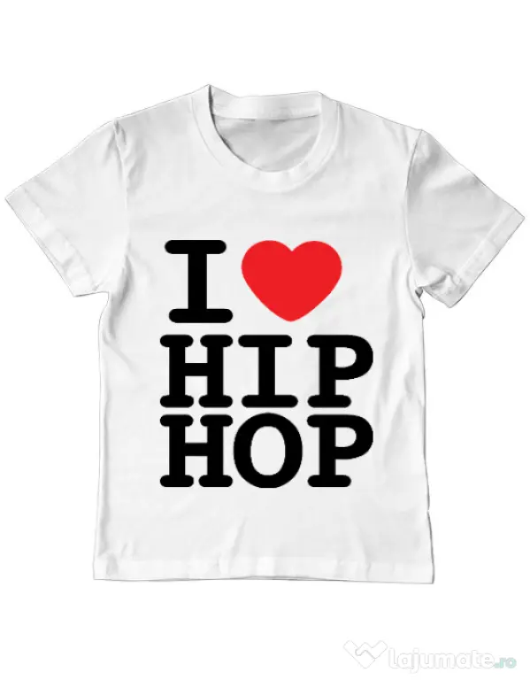 Tricou ADLER copil I love hip hop Alb