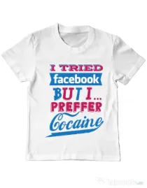 Tricou ADLER copil I tried Bacebook Alb