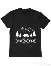Tricou ADLER copil Into the wild Negru
