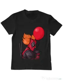 Tricou ADLER copil IT is Deadpool Negru