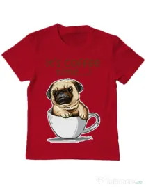 Tricou ADLER copil Its Coffee Time Rosu