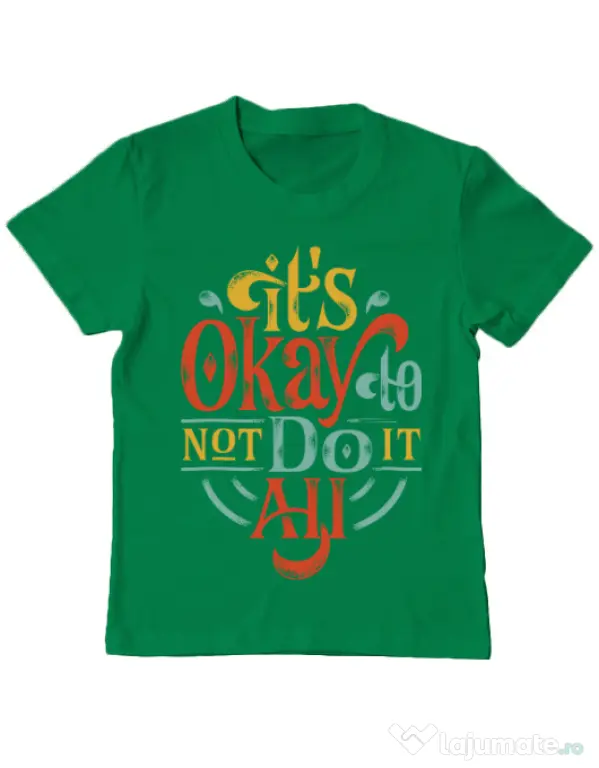 Tricou ADLER copil Its ok Verde mediu
