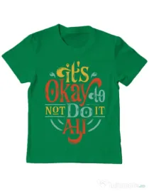 Tricou ADLER copil Its ok Verde mediu
