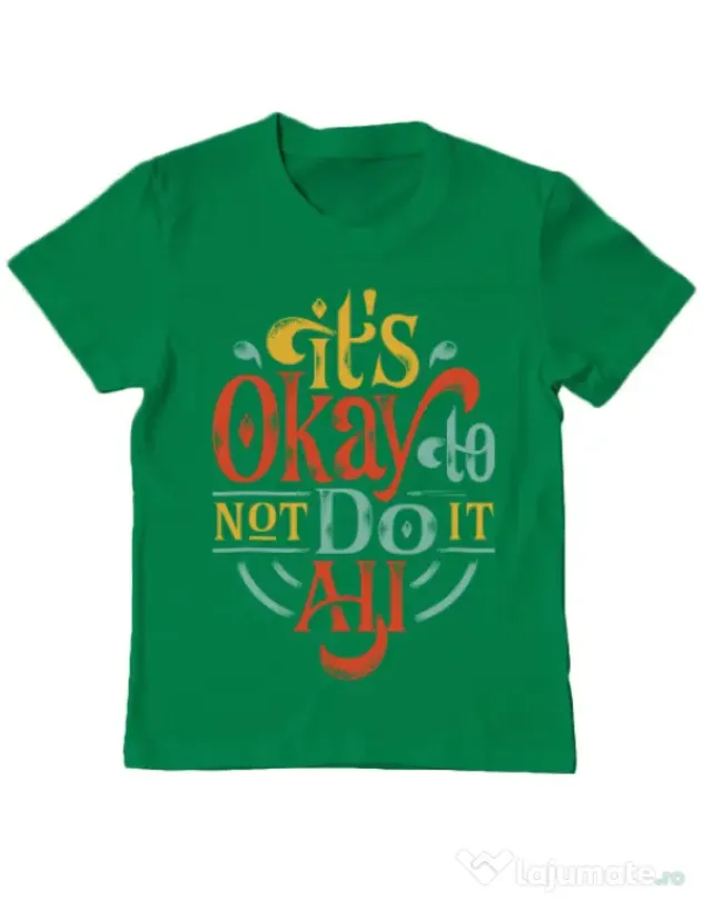 Tricou ADLER copil Its ok Verde mediu
