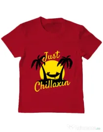 Tricou ADLER copil Just chillaxin Rosu