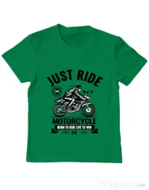 Tricou ADLER copil Just ride Verde mediu
