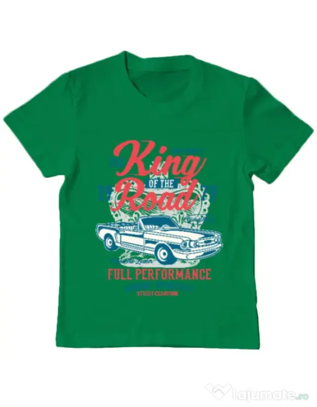 Tricou ADLER copil King Of The Road Verde mediu