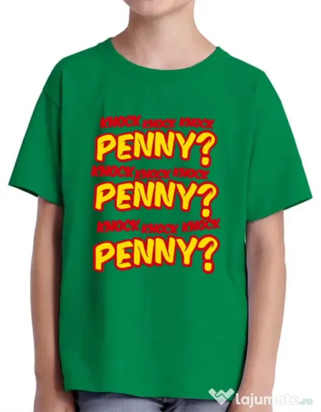 Tricou ADLER copil Knock Penny Verde mediu