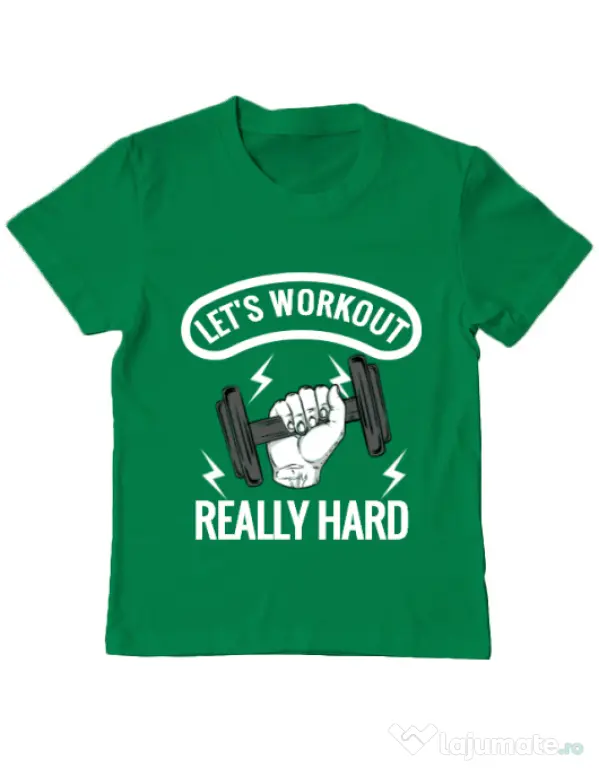 Tricou ADLER copil Let’s workout Verde mediu