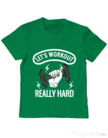 Tricou ADLER copil Let’s workout Verde mediu