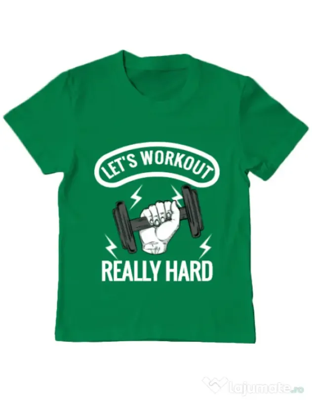 Tricou ADLER copil Let’s workout Verde mediu