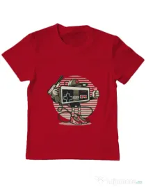 Tricou ADLER copil Let's Play Rosu