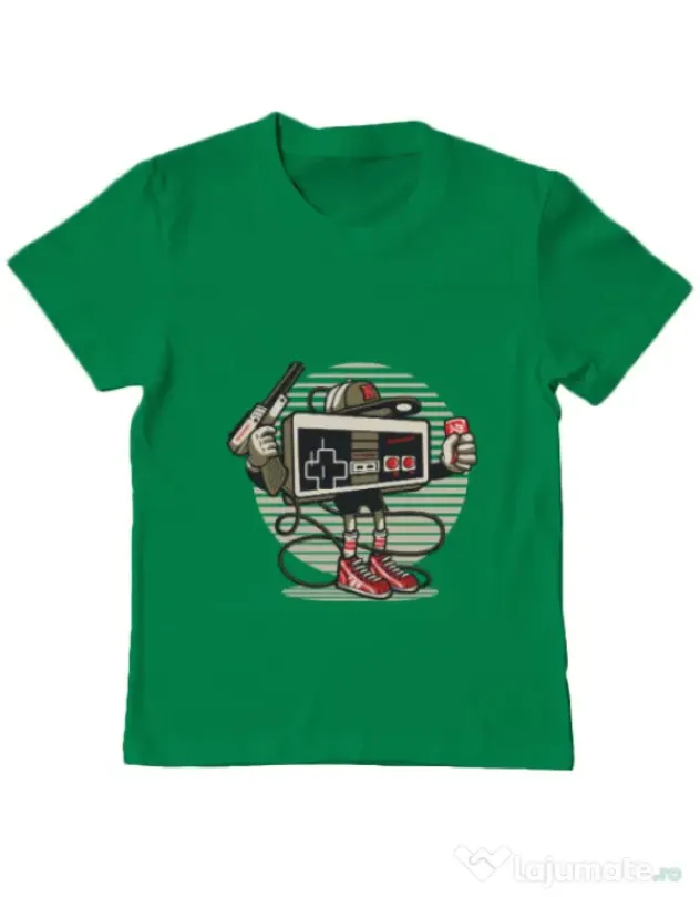 Tricou ADLER copil Let's Play Verde mediu