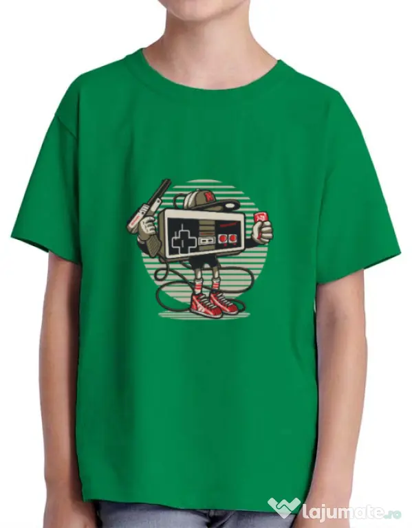 Tricou ADLER copil Let's Play Verde mediu