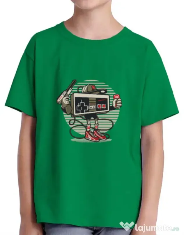 Tricou ADLER copil Let's Play Verde mediu