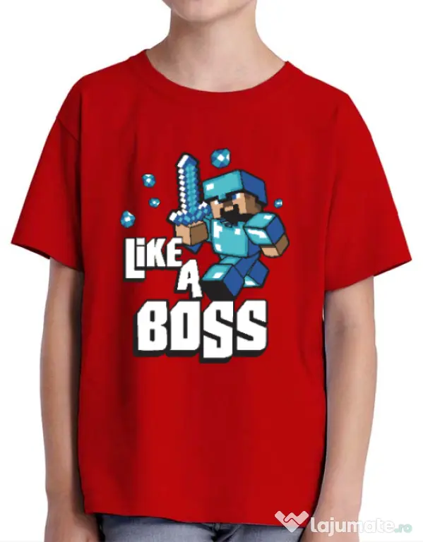 Tricou ADLER copil Like a boss Rosu