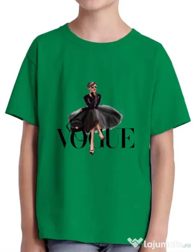 Tricou ADLER copil Little black tutu Verde mediu