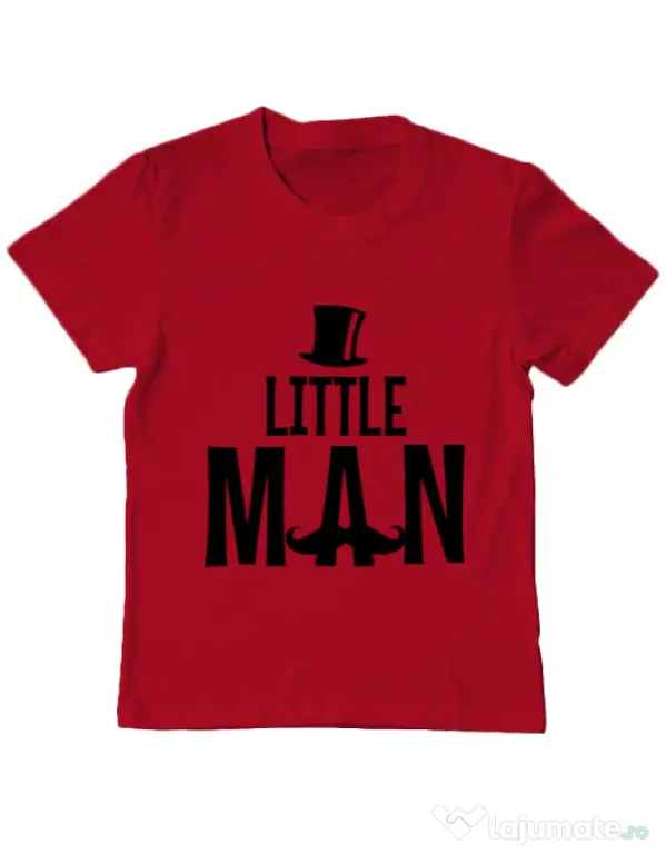 Tricou ADLER copil Little man Rosu