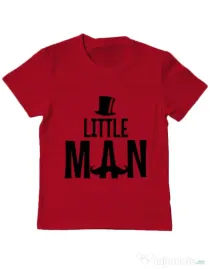 Tricou ADLER copil Little man Rosu