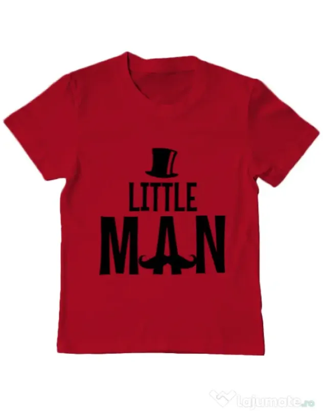 Tricou ADLER copil Little man Rosu