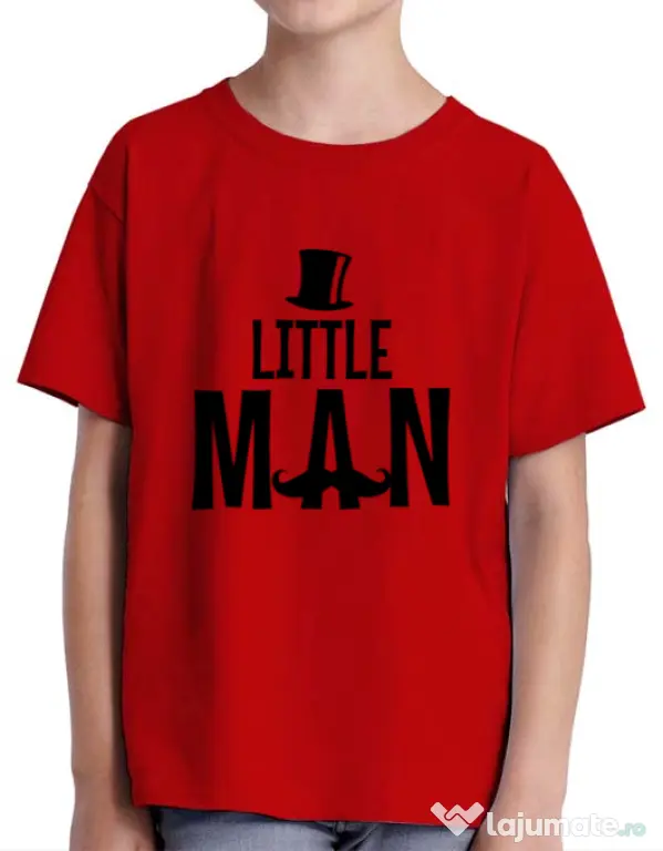 Tricou ADLER copil Little man Rosu