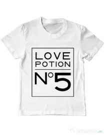 Tricou ADLER copil Love potion Alb