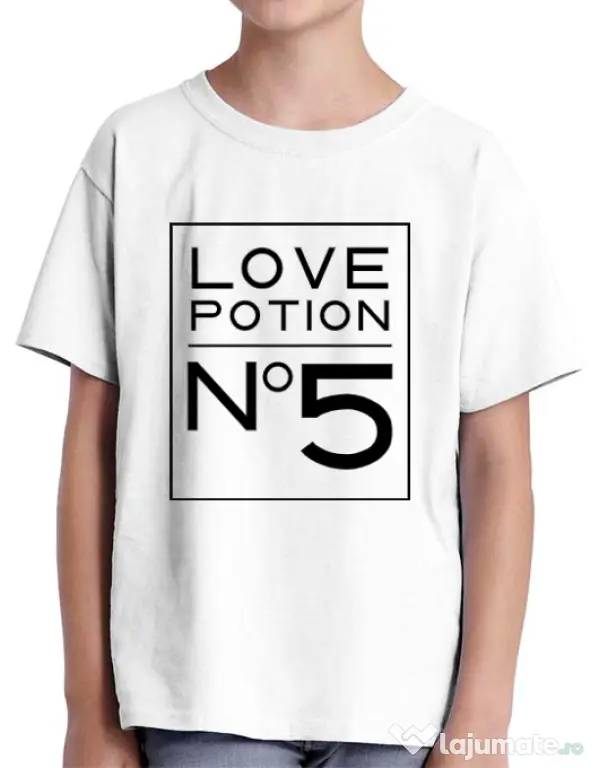Tricou ADLER copil Love potion Alb