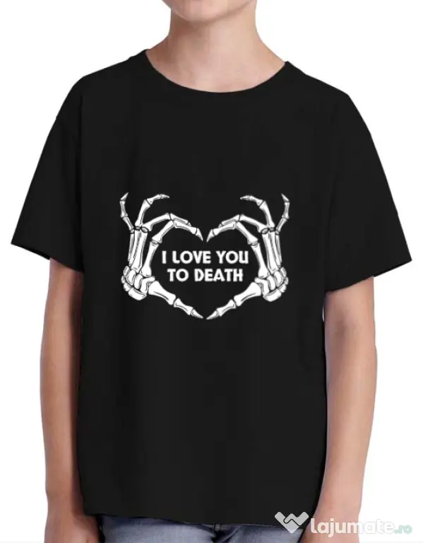 Tricou ADLER copil Love you to death Negru