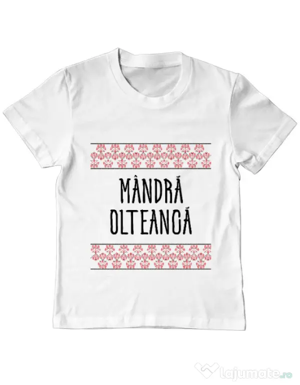 Tricou ADLER copil Mandra olteanca Alb