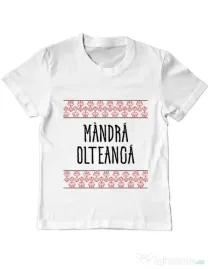 Tricou ADLER copil Mandra olteanca Alb