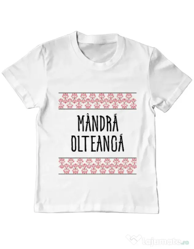 Tricou ADLER copil Mandra olteanca Alb