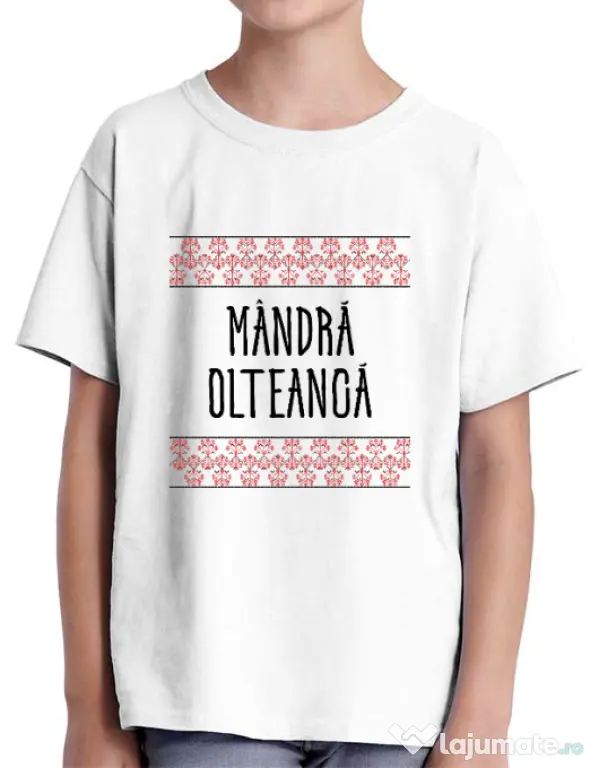 Tricou ADLER copil Mandra olteanca Alb