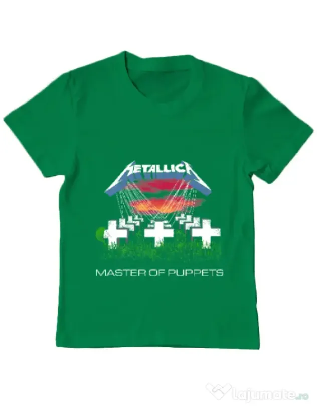 Tricou ADLER copil Master of puppets Verde mediu